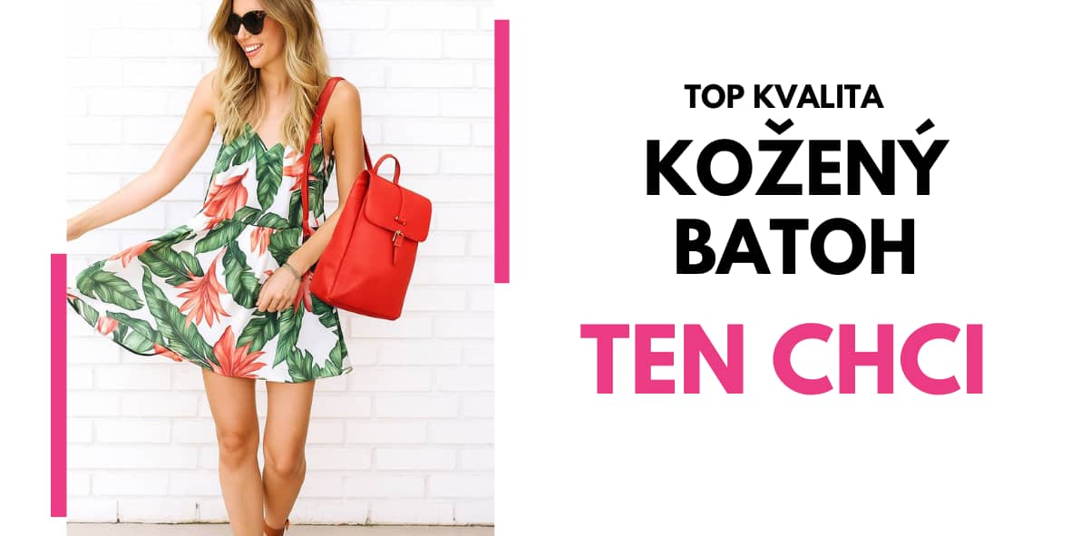 kožený batoh červený - dareceknamiru